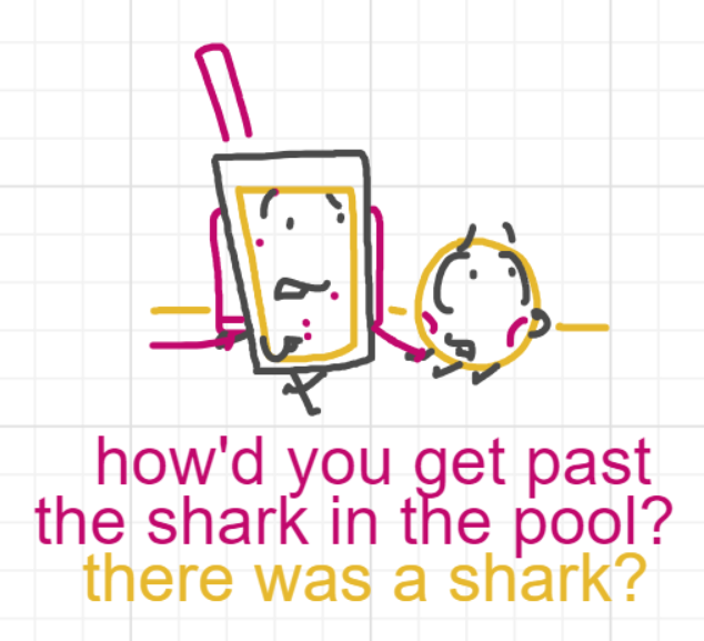 A panel from Running Duos, episode four of the Board Boards object show by Furretwalk/WalkingFurret.